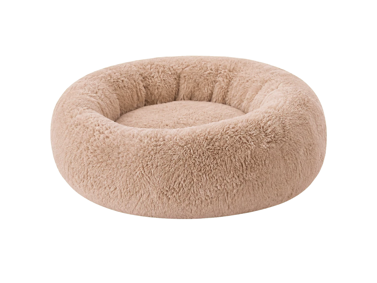 Long-Pile Plush Cat Bed