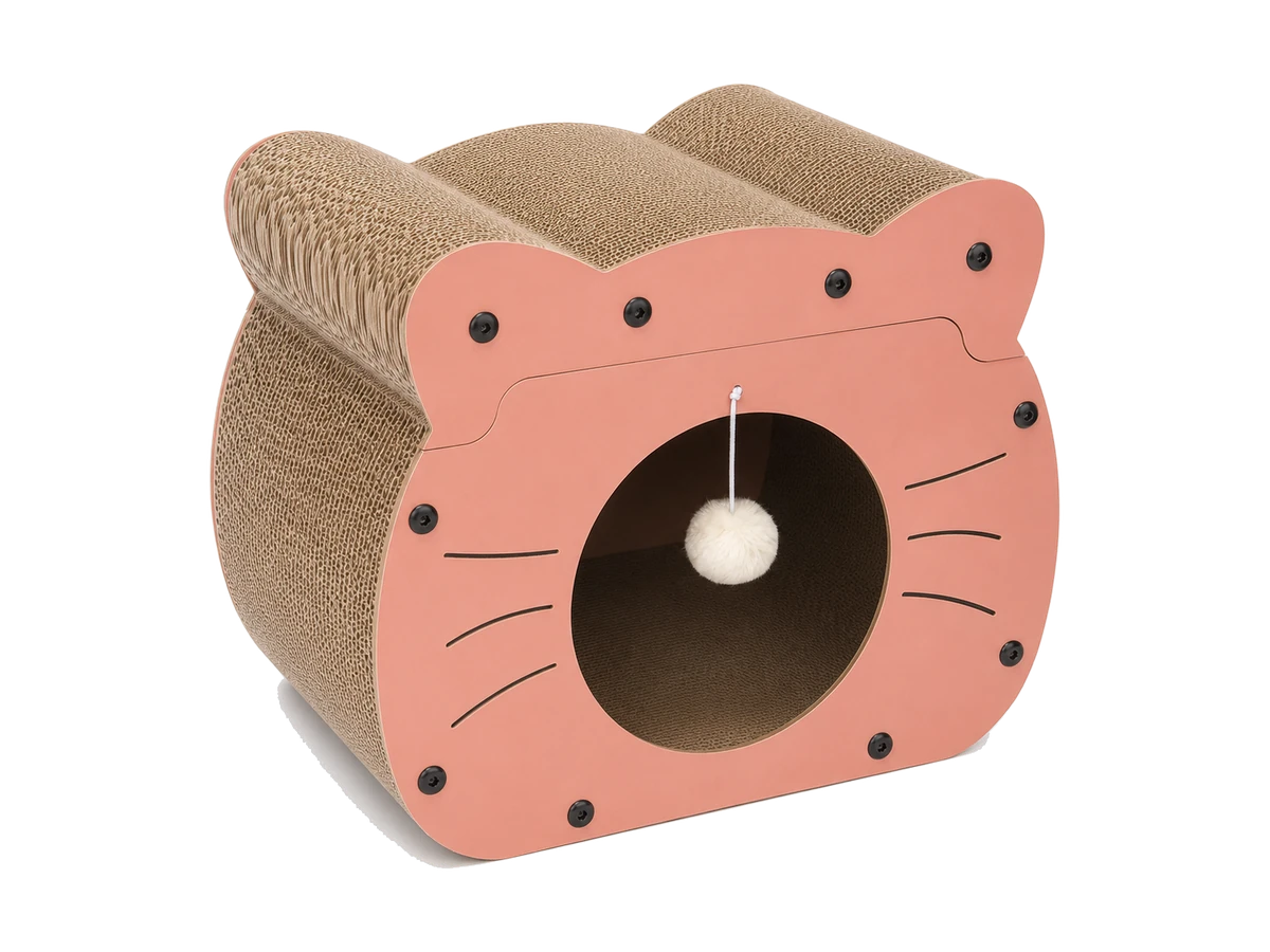 粉色猫头猫抓板